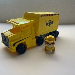 Paw Patrol Yellow Construction Truck with Rubble Figure